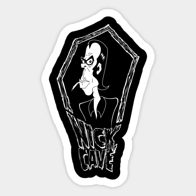 Nick Cave Sticker by Jaded Arts